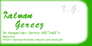 kalman gerecz business card